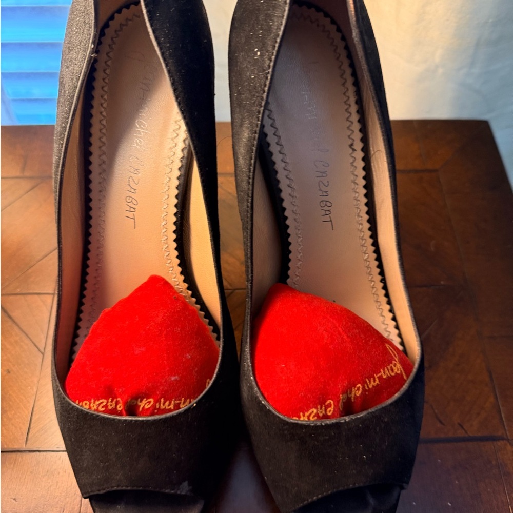 Chic Black Peep-Toe Heels